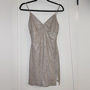 Revolve Superdown Rainbow Sparkle Dress Cocktail Club Dress Sexy Size Small